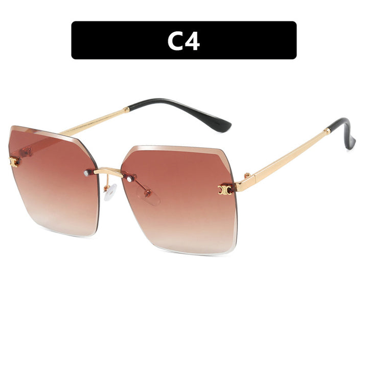 Women's square sunglasses in modern design with delicate metal frame Stornfield