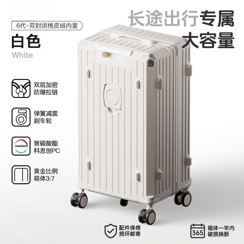 Hard-shell suitcase with extended storage space and double safety lock Stornfield