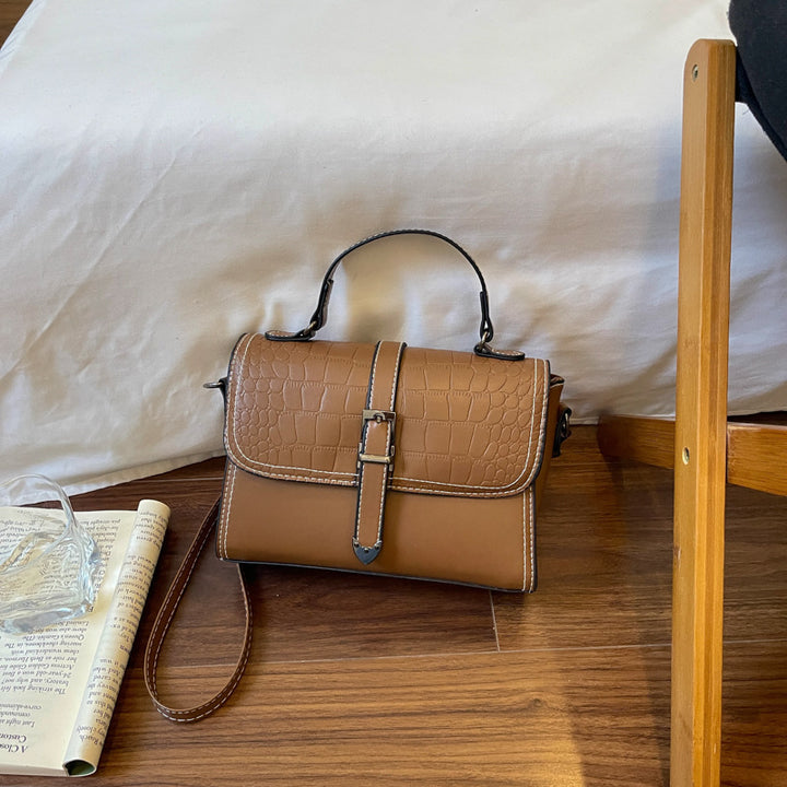 Vintage Crocodile Pattern Handbag