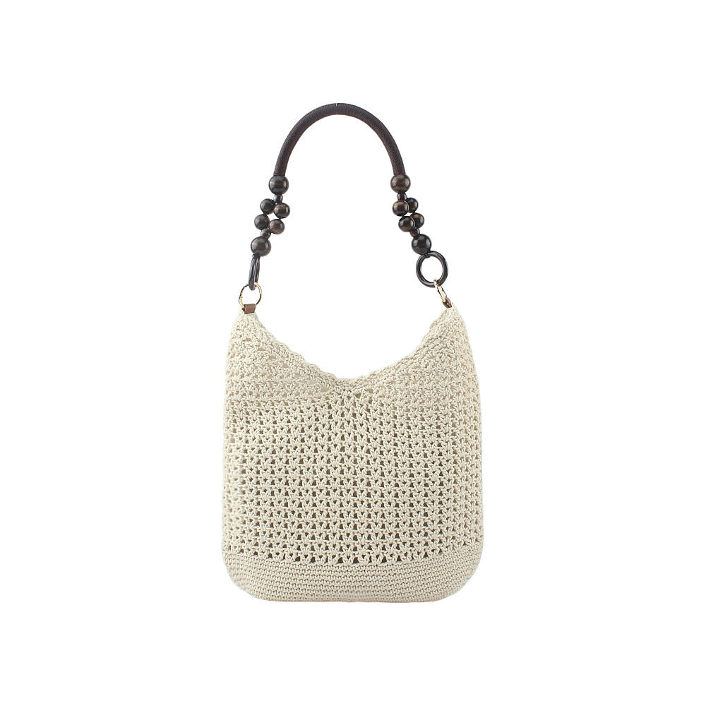 Handcrafted bag with wooden handles Stornfield