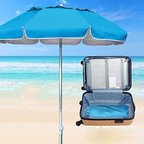 Ladies foldable sunshade with stable ground anchoring Stornfield