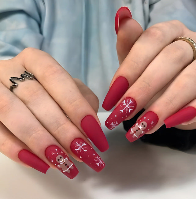 Artistic Winter-Themed Nail Art Stornfield