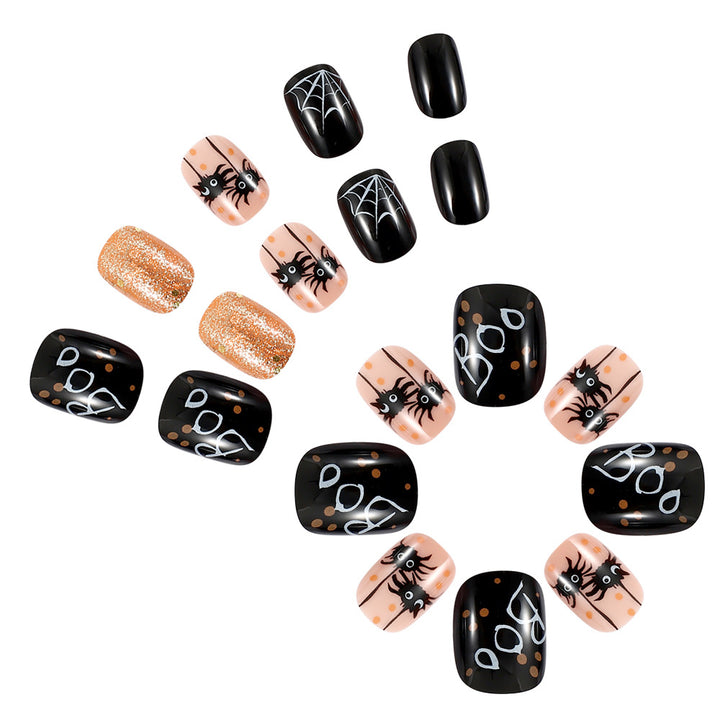 Halloween Themed Spider and Web Nail Art Stornfield