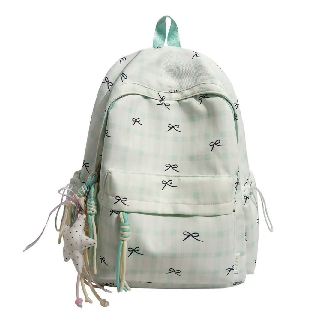 Backpack with Playful Checkered Pattern and Practical Compartments Stornfield