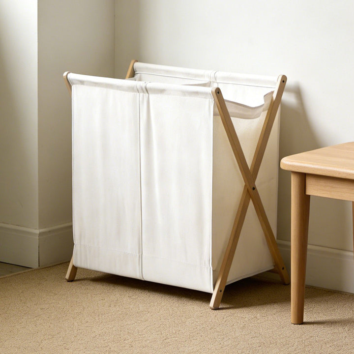 Laundry basket with practical folding mechanism Stornfield