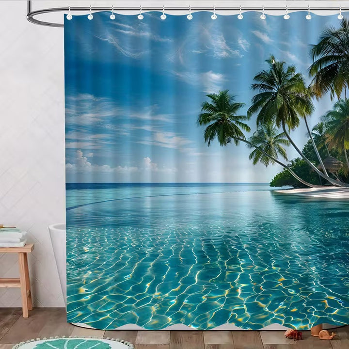 Coastal Scene Shower Curtain Stornfield
