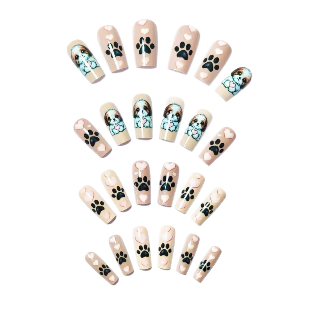 Nail design with cute dog motif Stornfield