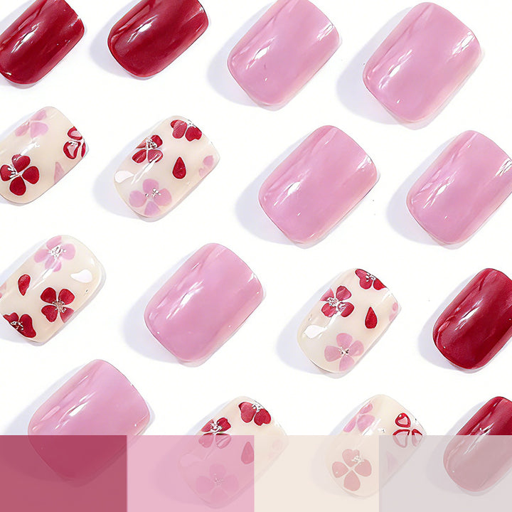Floral Decorative Gel Nail Extensions Stornfield