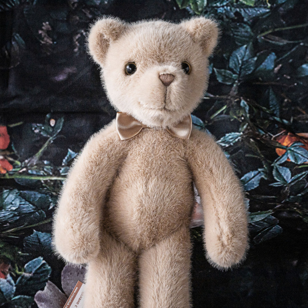 Heirloom Plush Teddy Bear with Satin Bow Tie