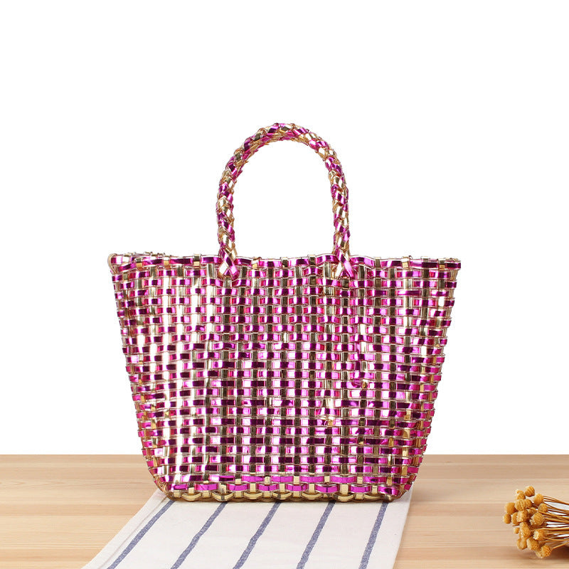 Handbag Made of Woven Natural Material with Elegant Accents Stornfield