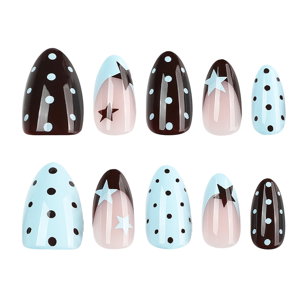 Artful Nail Extensions with Modern Star Design Stornfield