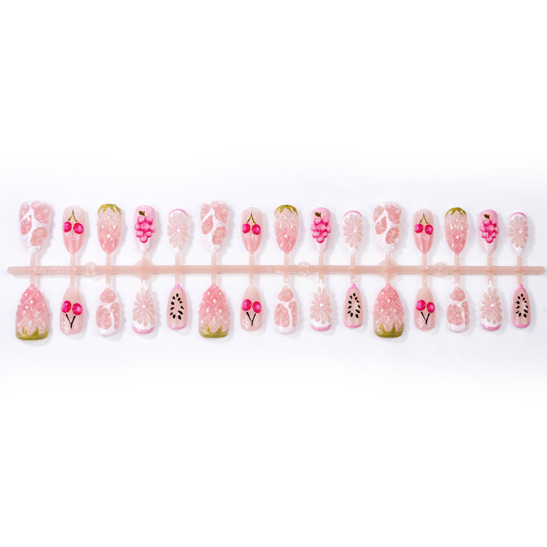 Fruit-Inspired Decorative Press-On Nails