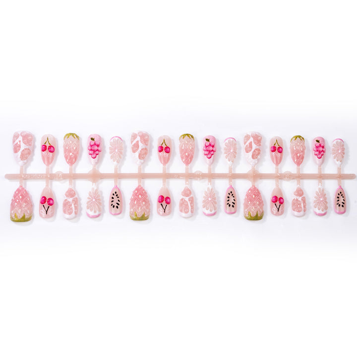 Fruit-Inspired Decorative Press-On Nails