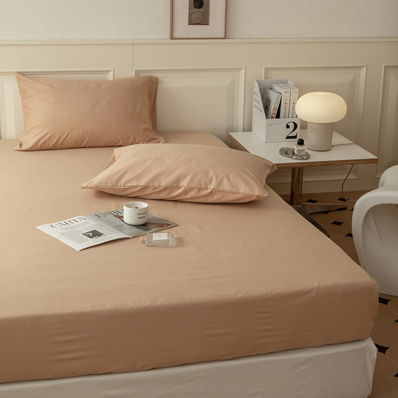 Extra-deep Jersey fitted sheet with premium cotton blend and all-around elastic