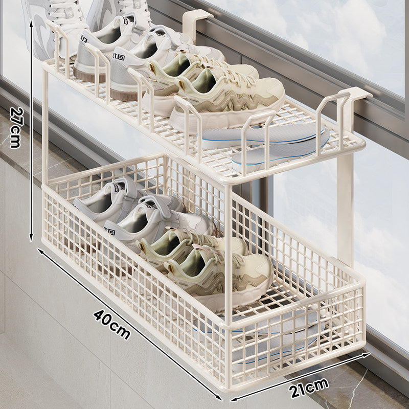 Over-Window Adjustable Mesh Shoe & Insole Drying Basket