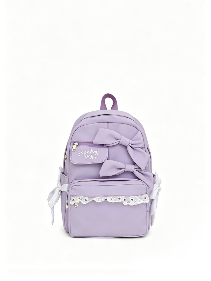 Cute Bow-Accent School Backpack Stornfield