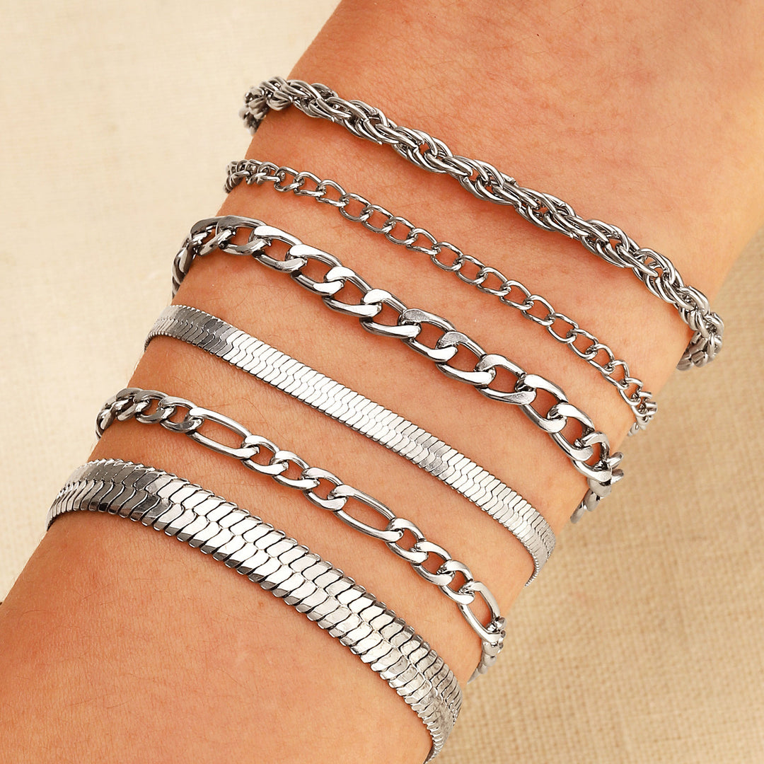 Multi-Style Gold Chain Bracelet Set Stornfield