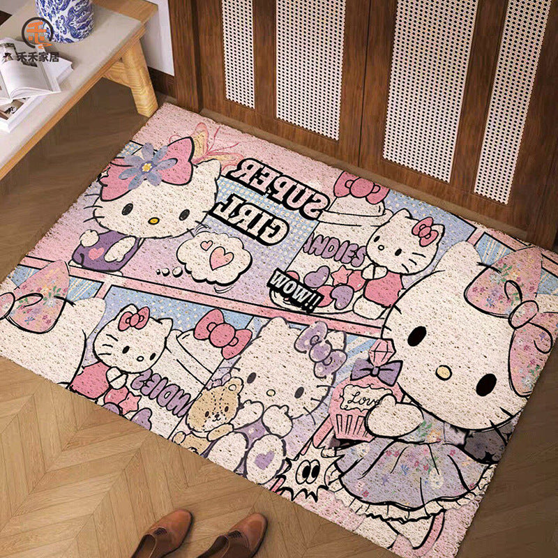 Cartoon-Themed Welcome Mat