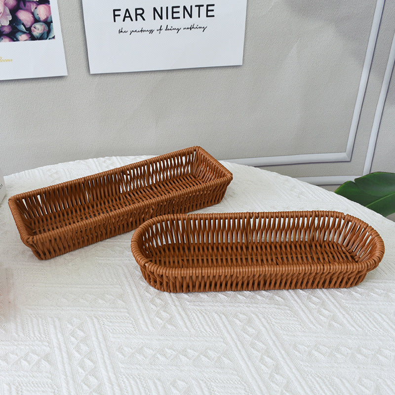Stylish Woven Rectangular Serving Tray Stornfield