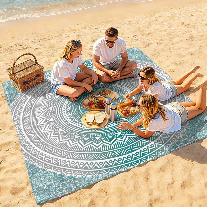 Mandala Design Beach Mat Stornfield