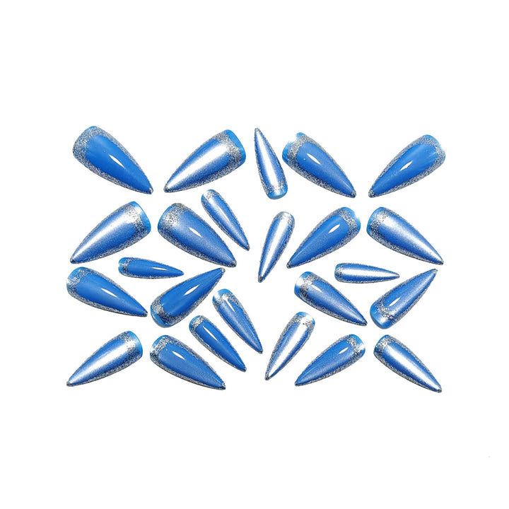 Glamorous artificial nails in elegant stiletto design with sparkling accents Stornfield