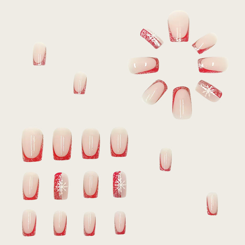 Elegant artificial nails with festive glitter accent Stornfield