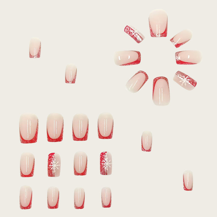 Elegant artificial nails with festive glitter accent Stornfield