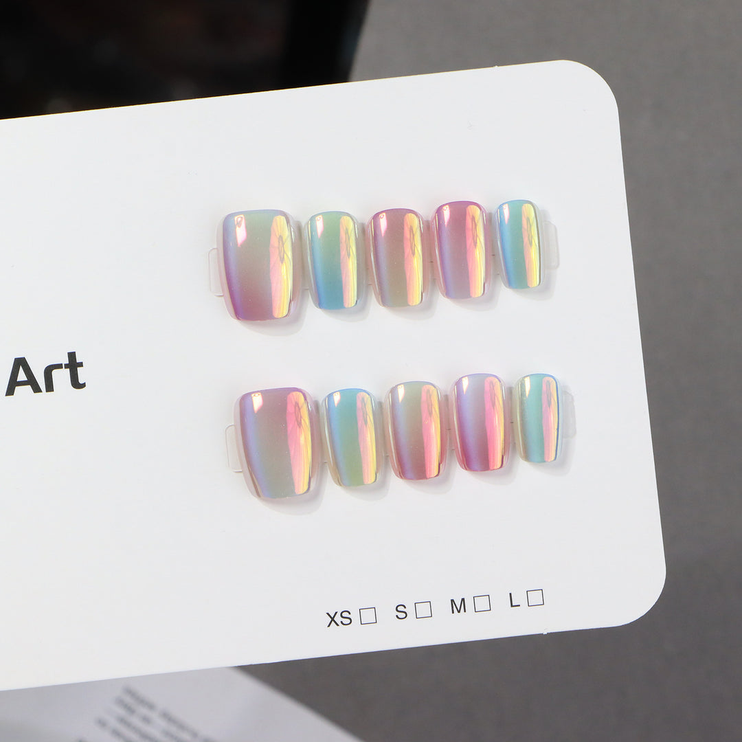 Premium Holographic Press-On Nail Set Stornfield