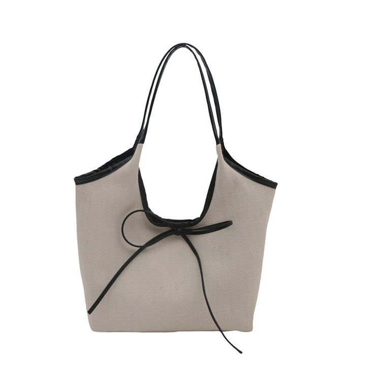 Chic Bow-Detail Shopping Tote