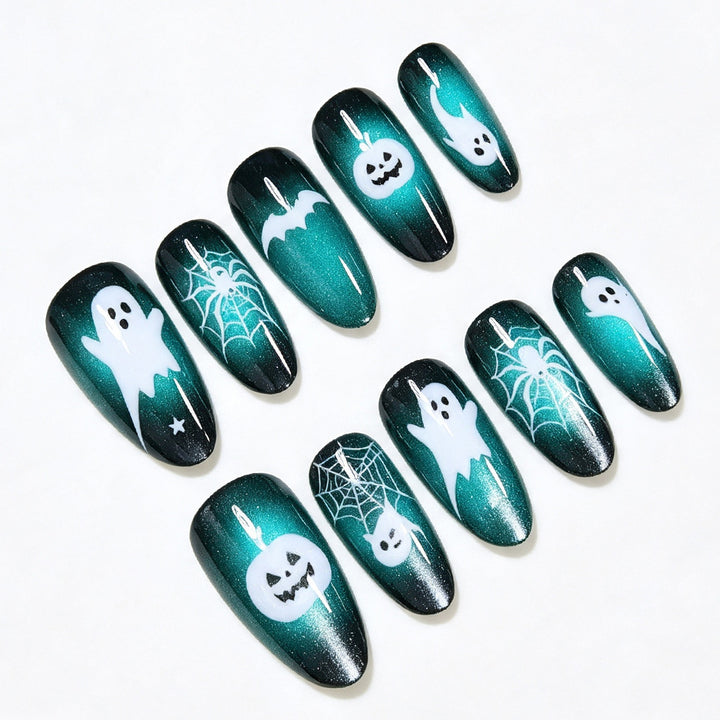 Halloween-Themed Press-On Nail Art Set Stornfield