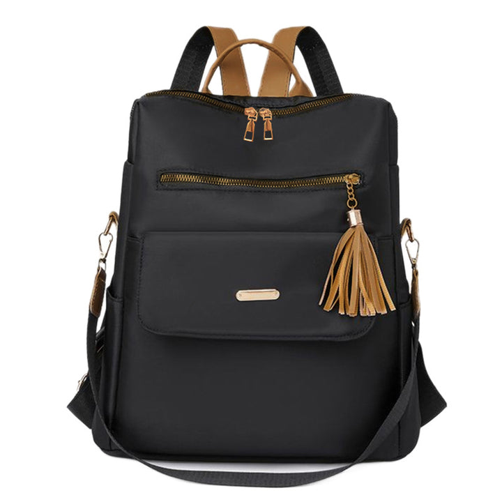 Multi-Functional Backpack with Decorative Tassel Stornfield