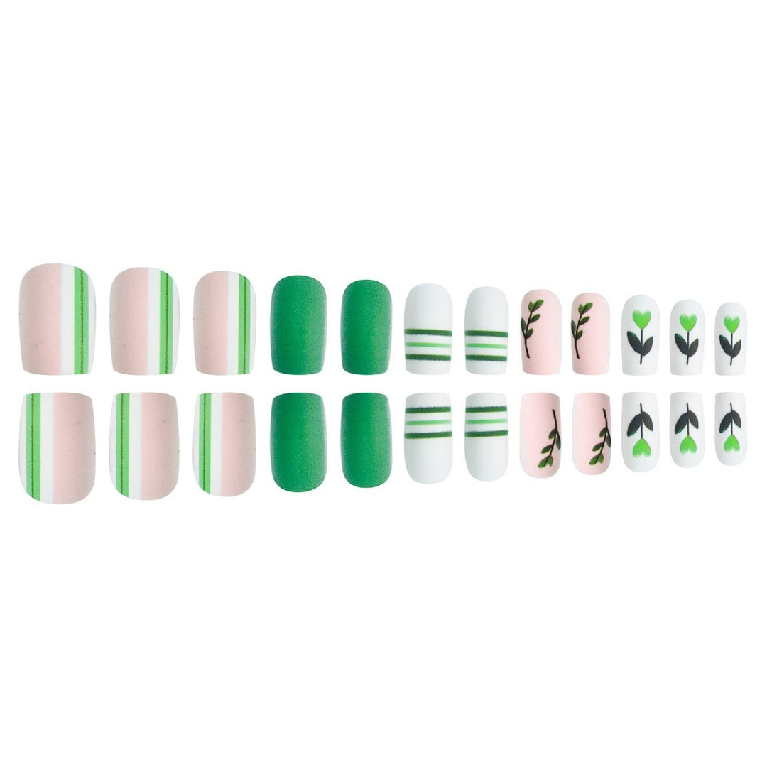 Artistic Botanical Press-On Nail Art Set Stornfield