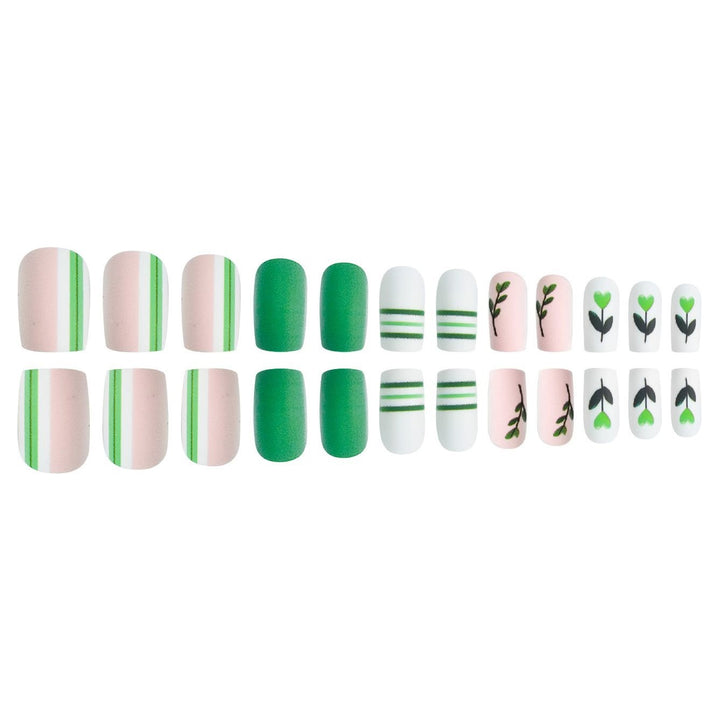 Artistic Botanical Press-On Nail Art Set Stornfield