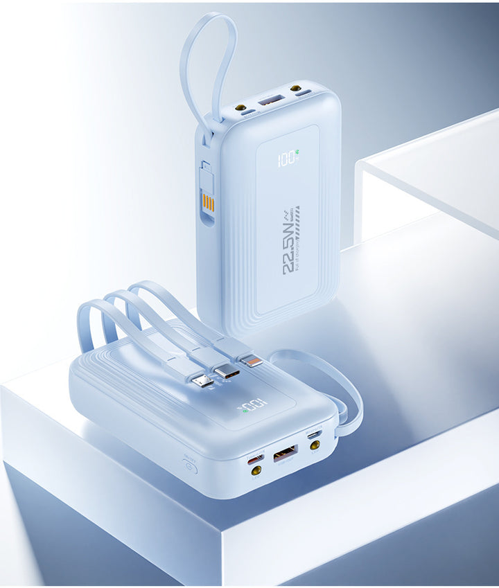 Portable power bank with integrated fast charging ports and digital display Stornfield