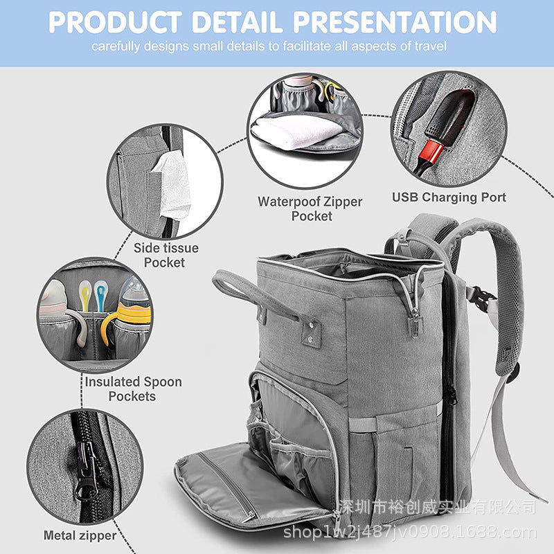 Multi-Functional Diaper Backpack with Insulated Compartment Stornfield