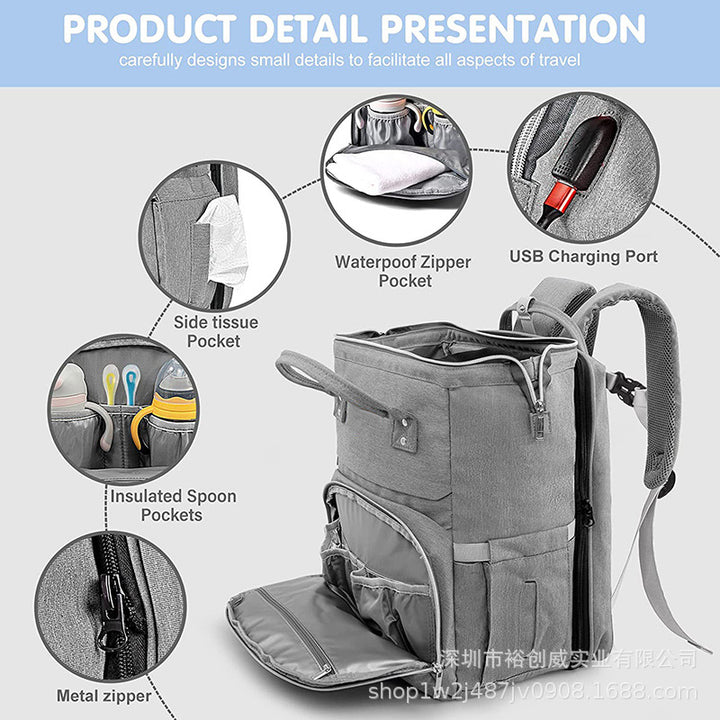 Multi-Functional Diaper Backpack with Insulated Compartment Stornfield