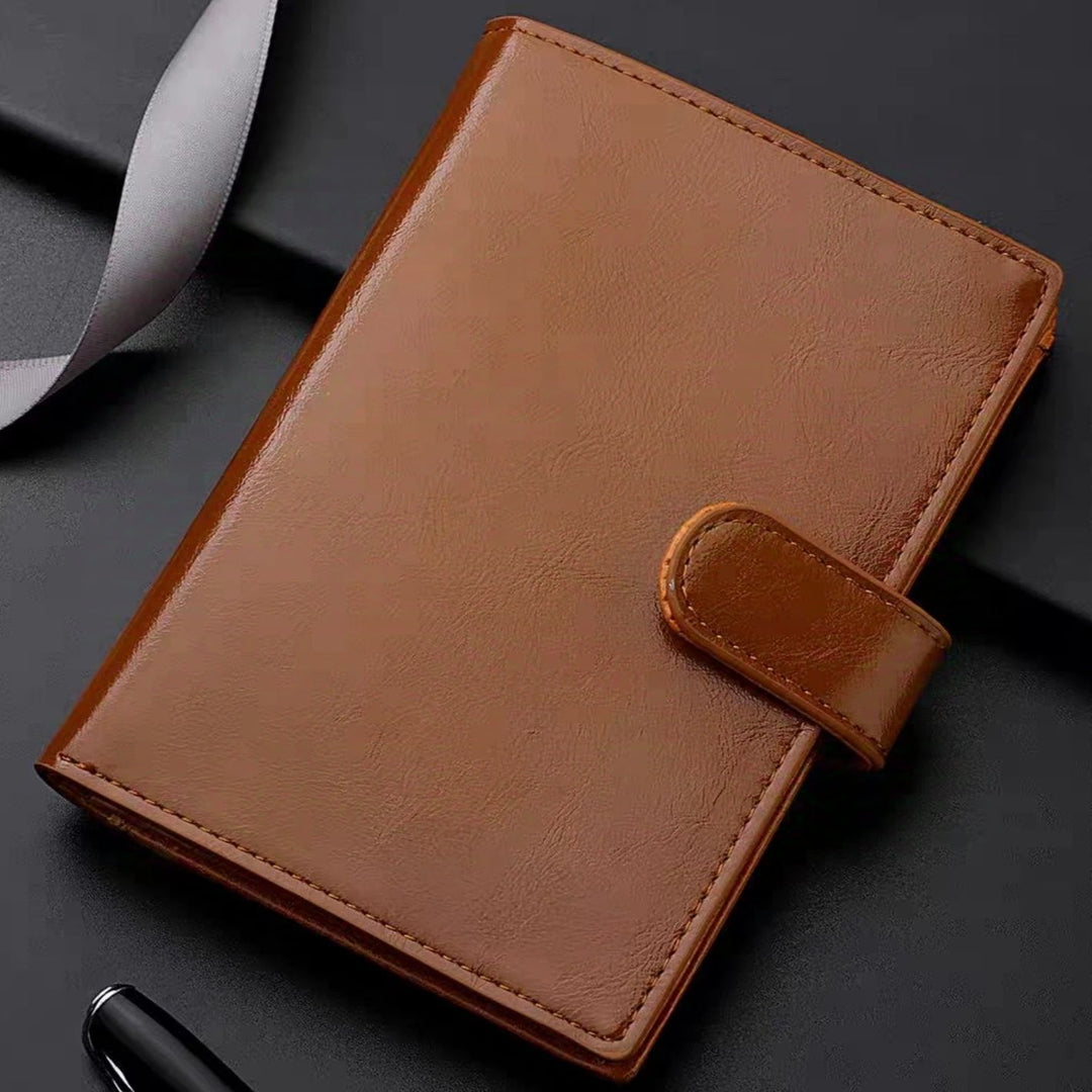Elegant Textured Leather Planner Wallet Stornfield