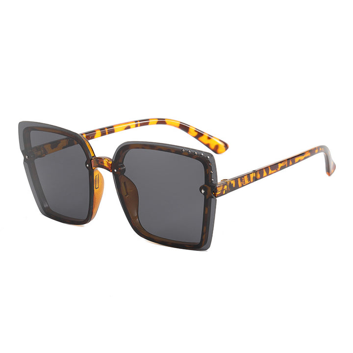 Ladies Square Sunglasses with Sparkling Frame Accents Stornfield