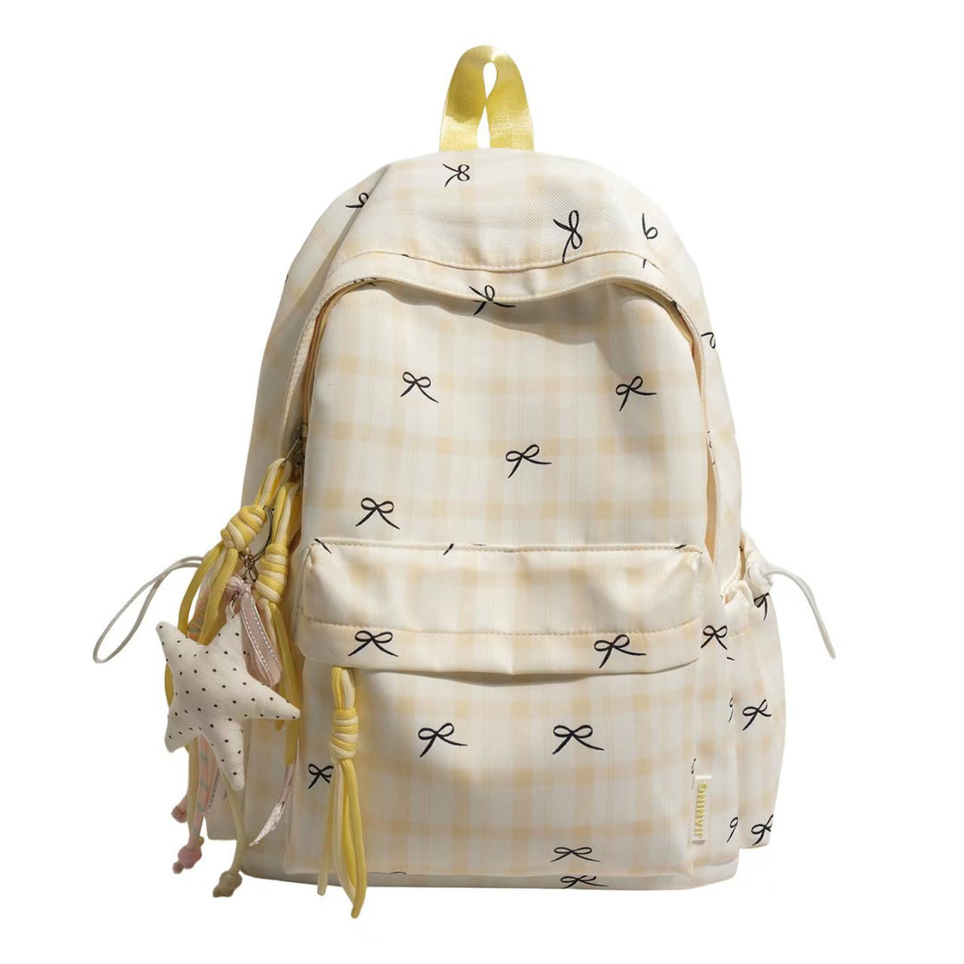 Backpack with Playful Checkered Pattern and Practical Compartments Stornfield