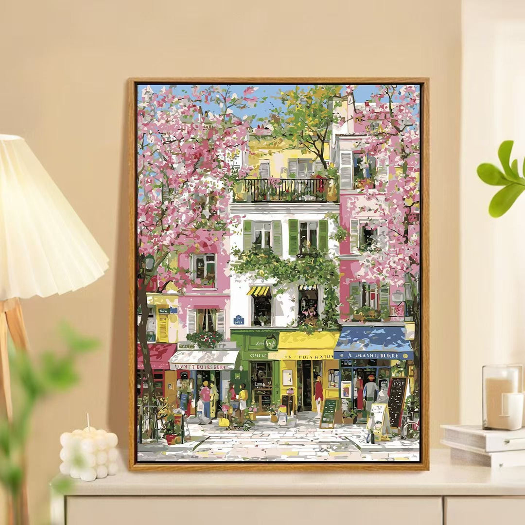 Charming Springtime Market Landscape Wall Art Stornfield