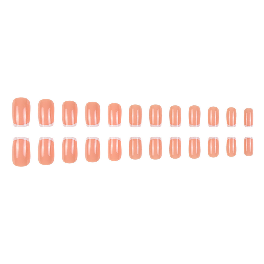 Glossy French Tip Press-On Nail Set Stornfield