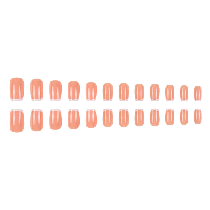 Glossy French Tip Press-On Nail Set Stornfield