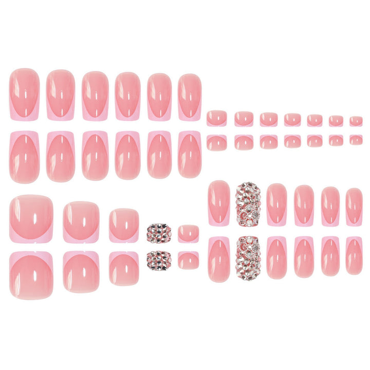 Glamorous French Tip Press-On Nail Set Stornfield