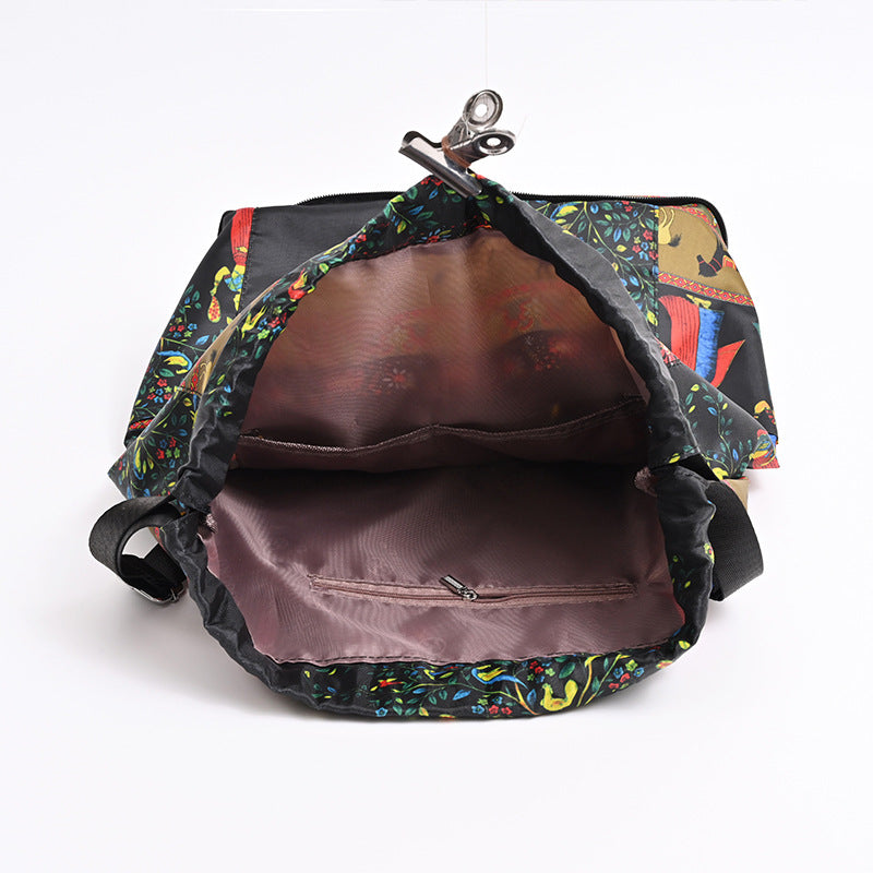 Drawstring Floral Print Backpack Stornfield