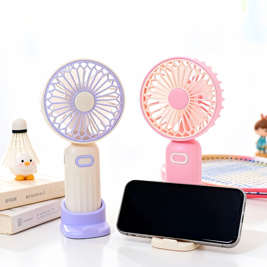 Women's Portable Mini Fan with Integrated Stand Stornfield