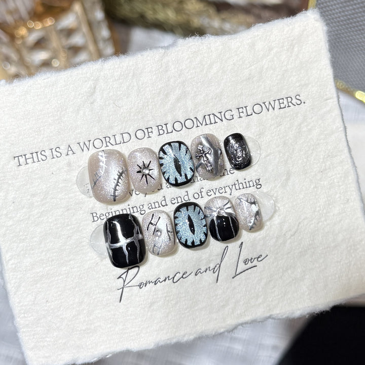 Artistic Themed Press-On Nail Art Stornfield