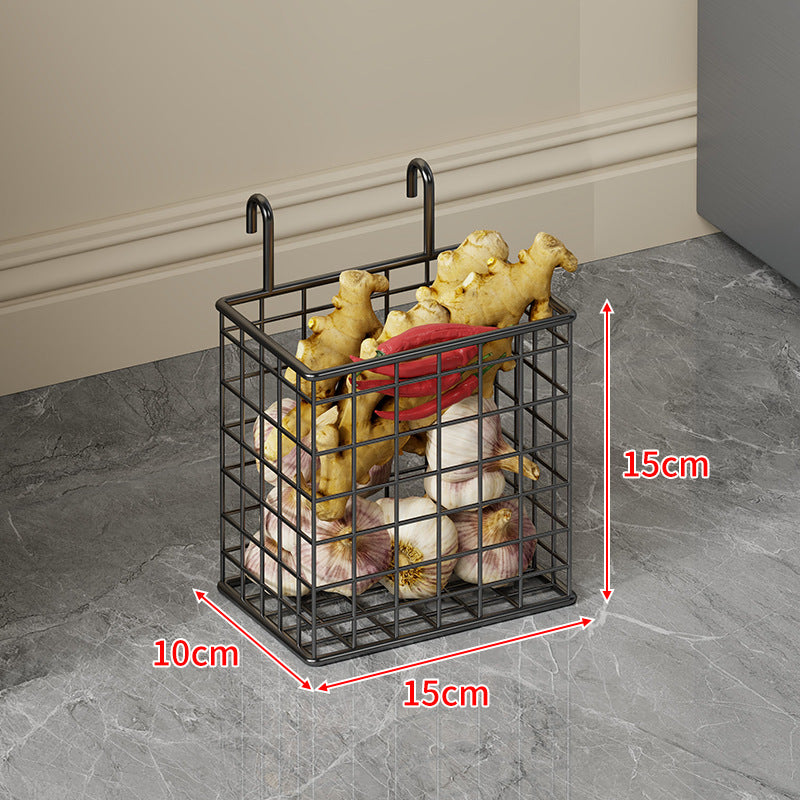 Vertical Metal Produce Storage Tower with Detachable Side Basket