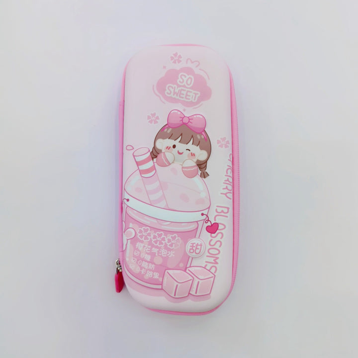 Strawberry-Themed Multifunctional Pencil Case