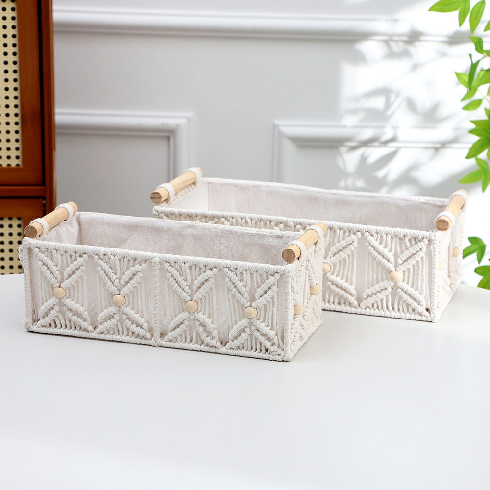 Decorative Macrame Storage Basket Stornfield