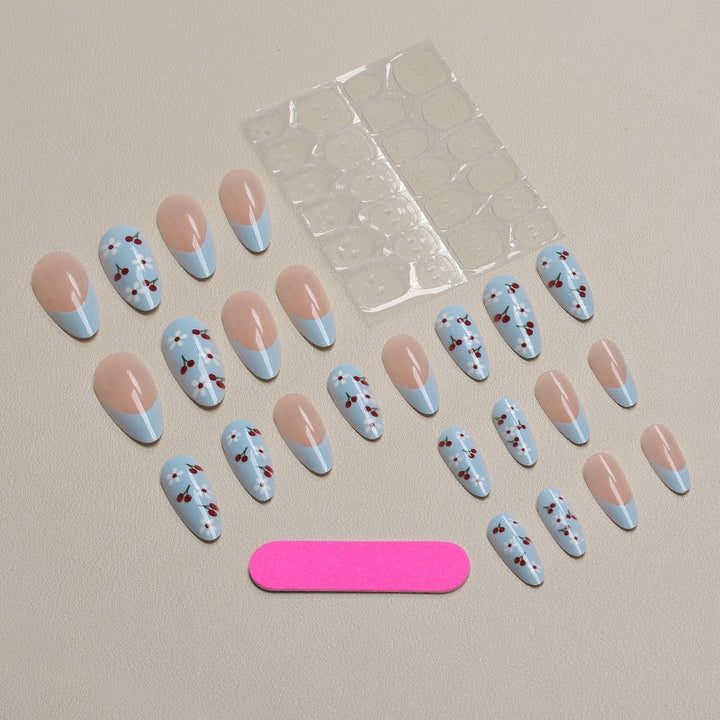 Decorative Floral Press-On Nail Art Kit